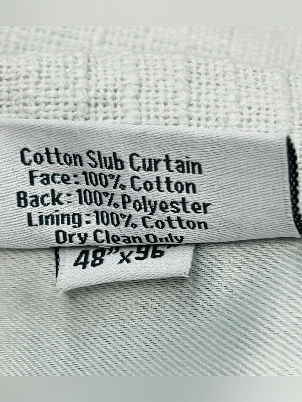 NWT QUINCE Set Of 2 48x96 Cotton Slub Blackout Curtains Cloud 0753